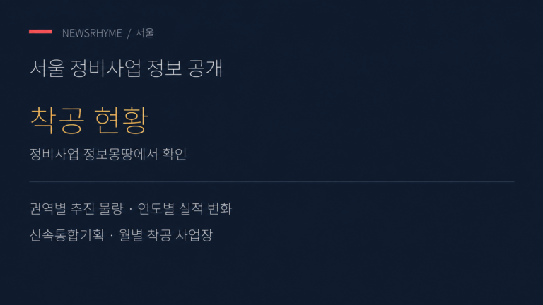 정비사업 정보몽땅이 공개하는 정보 항목.
